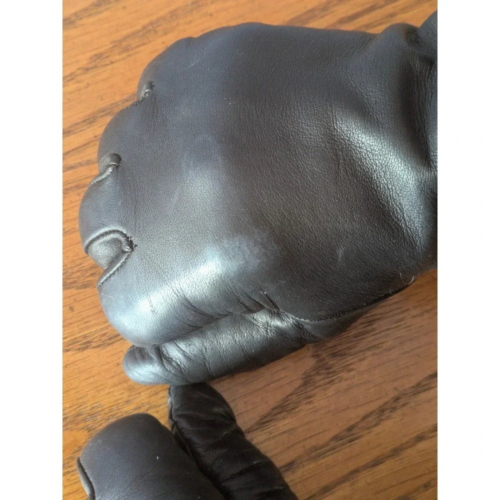 Talbots Womens Dark Brown Italian Leather Cashmere Lined‎ Gloves Size 6.5 Italy